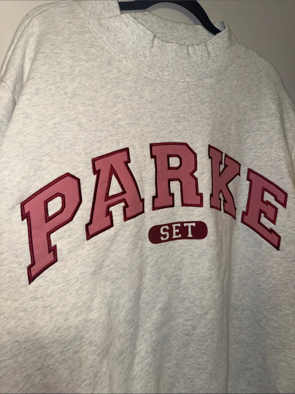 NWOT PARKE x SET ACTIVE MOCKNECK, L/XL, Rhubarb - Picture 3 of 5